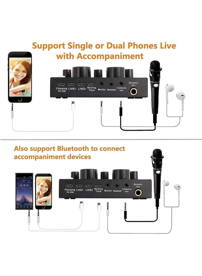 V8 Sound Card, Sound Effects Board for Podcast Equipment Bundle, Sound Board for Streaming Alog with Voice Changer Podcast - Image 2